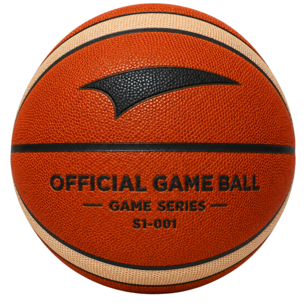 Basketball News Australia Game Series 01 PU basketball with BNA logo and butyl bladder, back view